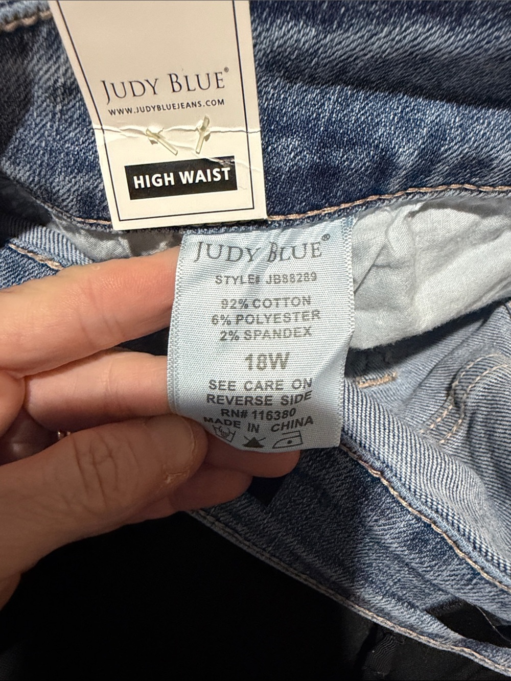 Judy Blue Women's Light Blue Minimally Distressed Bootcut Jeans - Picture 7 of 9